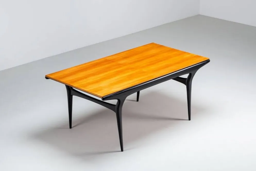 Table à manger T4 Alfred Hendrickx en hêtre Belform Belgique 1958