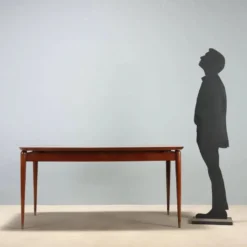 Table à manger vintage en teck, design italien, années 1950-1960