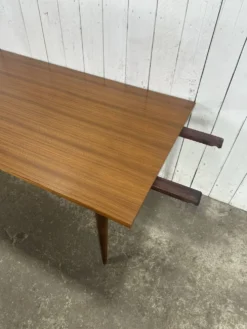 Table à manger vintage en teck extensible – années 60