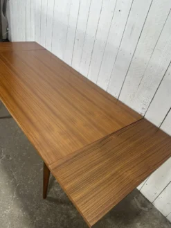 Table à manger vintage en teck extensible – années 60
