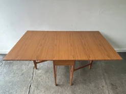 Table à manger vintage en teck à rabats Schreiber Mid-Century Modern, années 1960