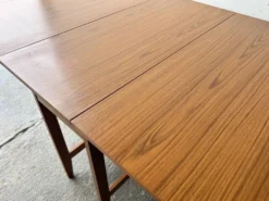 Table à manger vintage en teck à rabats Schreiber Mid-Century Modern, années 1960