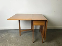 Table à manger vintage en teck à rabats Schreiber Mid-Century Modern, années 1960