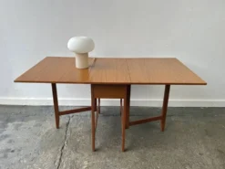 Table à manger vintage en teck à rabats Schreiber Mid-Century Modern, années 1960