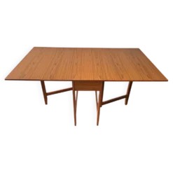 Table à manger vintage en teck à rabats Schreiber Mid-Century Modern, années 1960