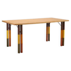 Table à manger vintage Karan d'Ache Malobbia, design Citterio et Nava, années 1980