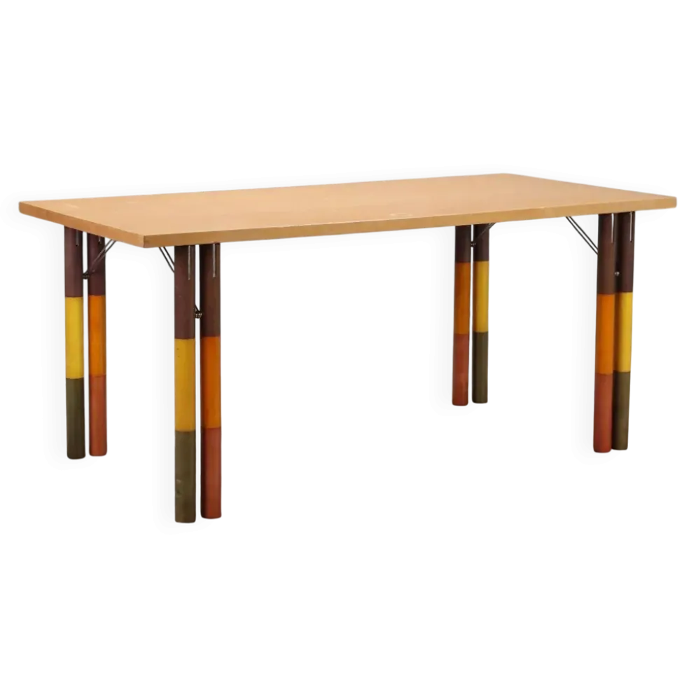 Table à manger vintage Karan d'Ache Malobbia, design Citterio et Nava, années 1980
