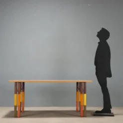 Table à manger vintage Karan d'Ache Malobbia, design Citterio et Nava, années 1980