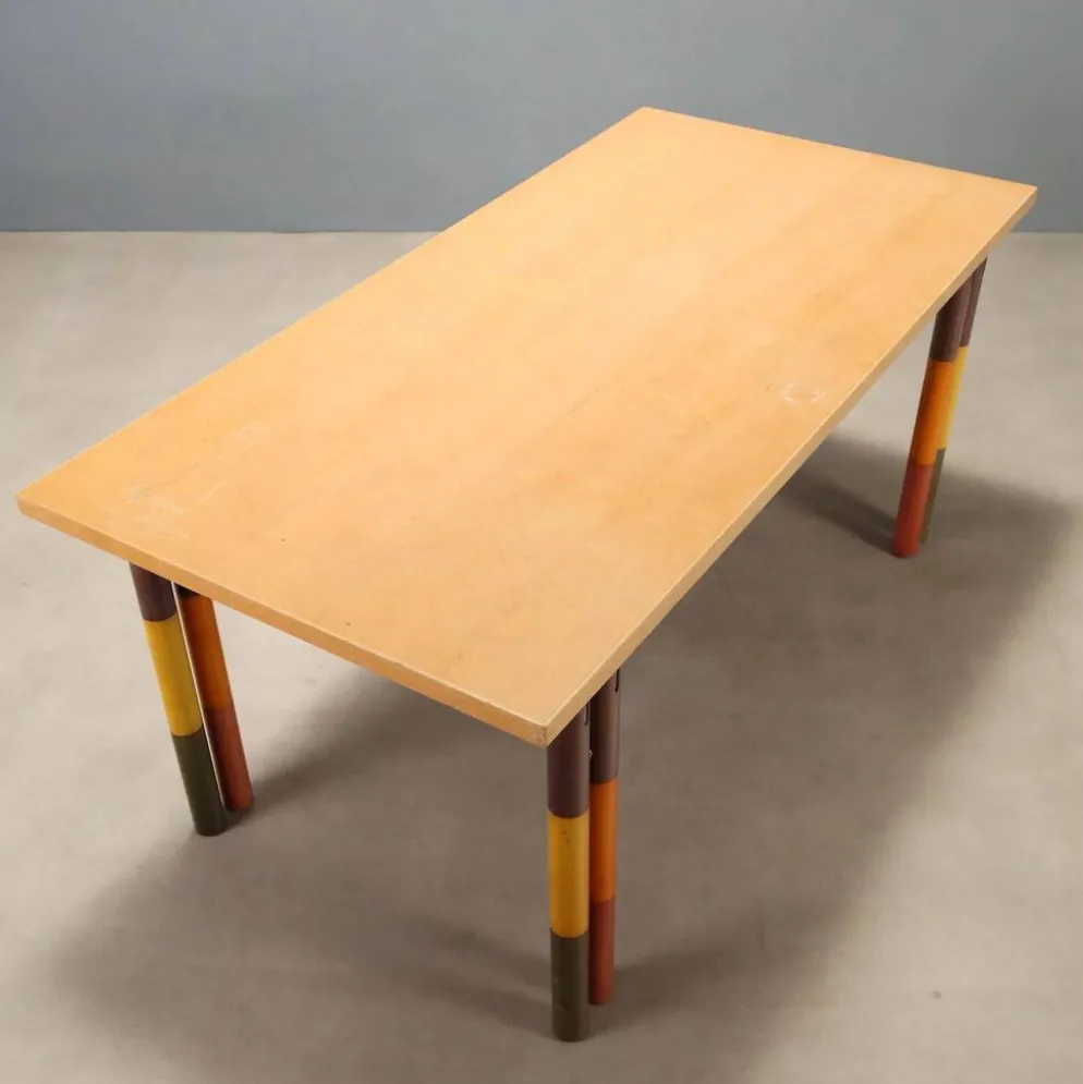Table à manger vintage Karan d'Ache Malobbia, design Citterio et Nava, années 1980