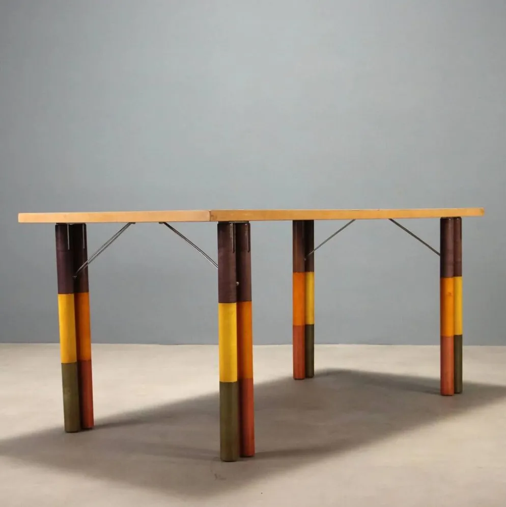 Table à manger vintage Karan d'Ache Malobbia, design Citterio et Nava, années 1980