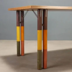 Table à manger vintage Karan d'Ache Malobbia, design Citterio et Nava, années 1980