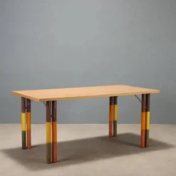 Table à manger vintage Karan d'Ache Malobbia, design Citterio et Nava, années 1980