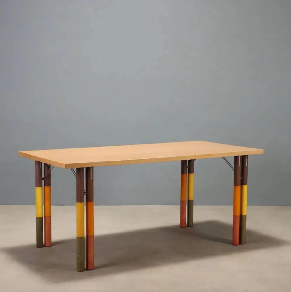 Table à manger vintage Karan d'Ache Malobbia, design Citterio et Nava, années 1980