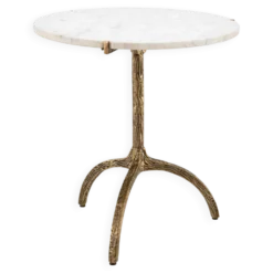Table marbre et laiton