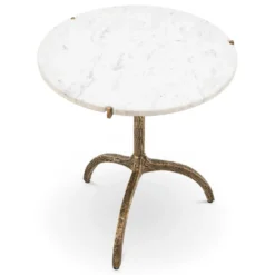 Table marbre et laiton