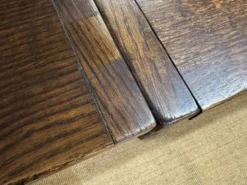 Table monastère anglaise avec allonges fin 19ème en orme et chêne