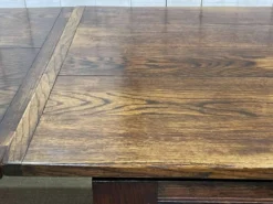 Table monastère anglaise avec allonges fin 19ème en orme et chêne