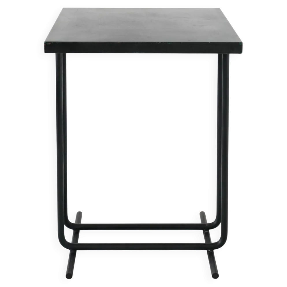 Table métal tubulaire art deco bauhaus moderniste table appoint ou bistrot