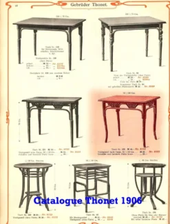 Table ou bureau Thonet N°8122, vers 1910, plateau chêne.