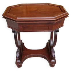 Table à Ouvrage d'époque Restauration En Acajou