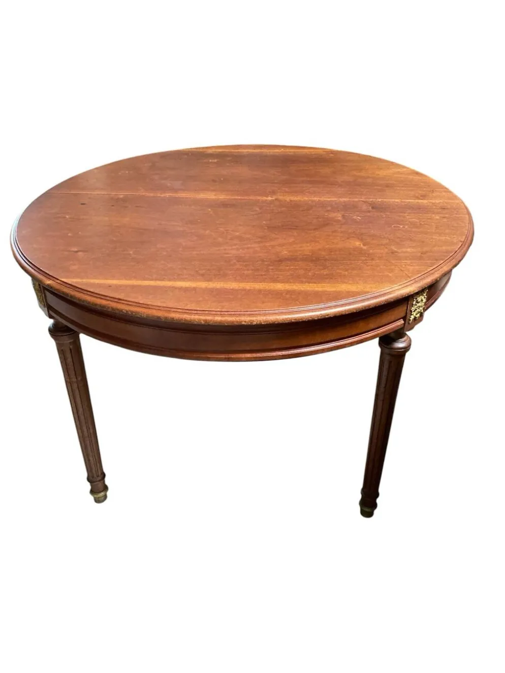 Table ovale de style Louis XVI – Bois et Bronzes dorés