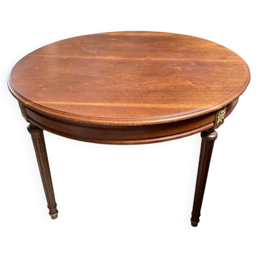Table ovale de style Louis XVI – Bois et Bronzes dorés