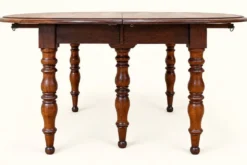 Table ovale extensible Louis-Philippe chêne massif XIXe siècle