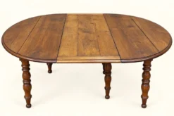 Table ovale extensible Louis-Philippe chêne massif XIXe siècle
