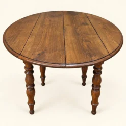 Table ovale extensible Louis-Philippe chêne massif XIXe siècle