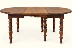 Table ovale extensible Louis-Philippe chêne massif XIXe siècle