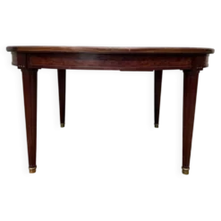 Table ovale extensible style Louis XVI – Acajou moucheté – XIXe siècle