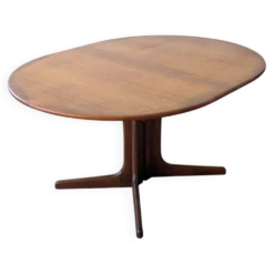 Table ovale teck scandinave des années 60 extensible jusqu’à 243 cm
