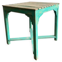 Table patine turquoise
