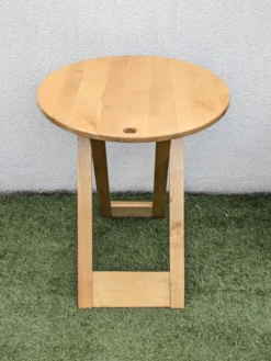 Table pliante design “Suzy” Adrian Reed bois blond vintage 80