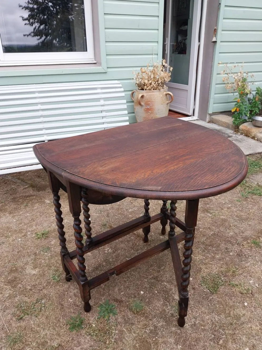 Table pliante en chêne