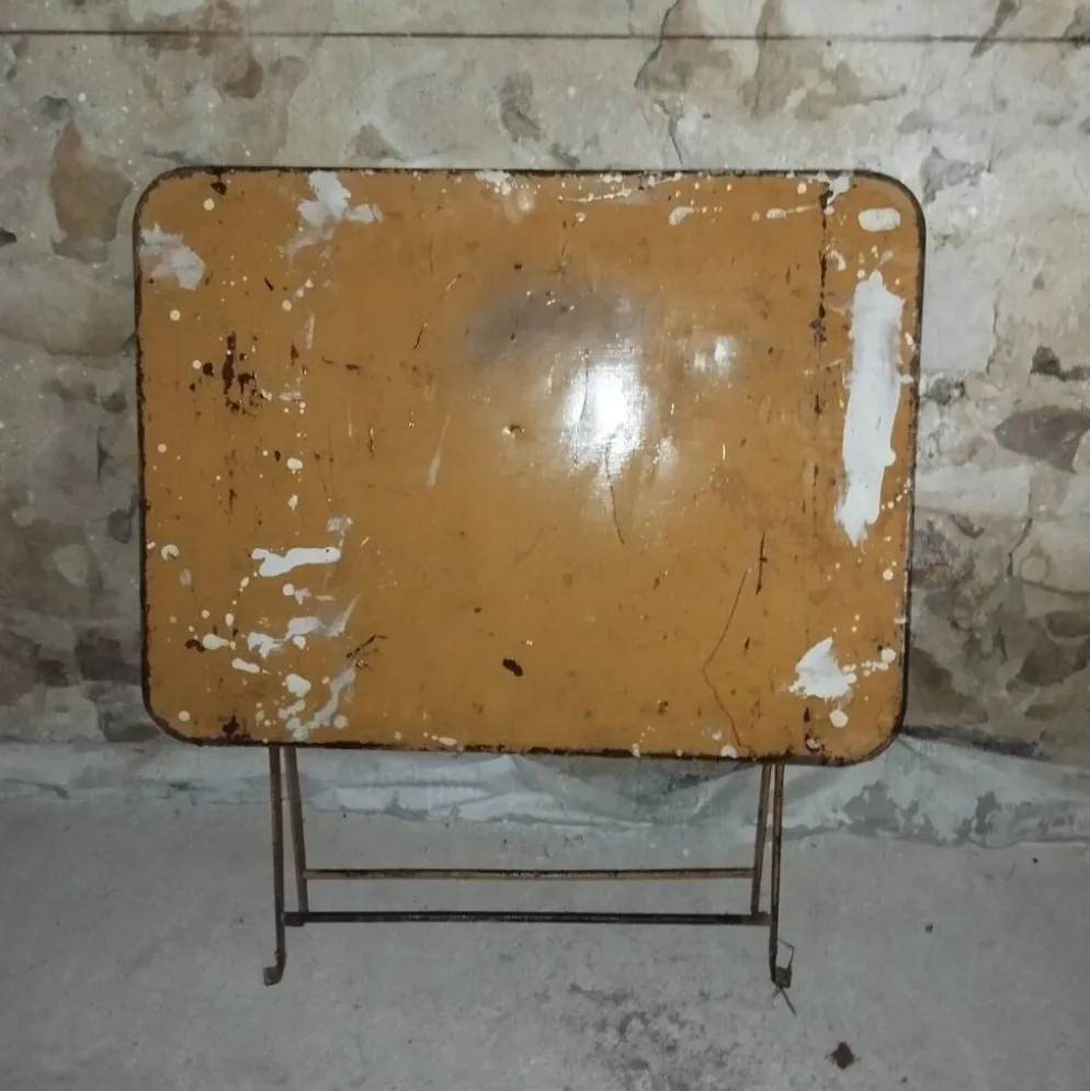 Table pliante fer forgé bistrot jardin