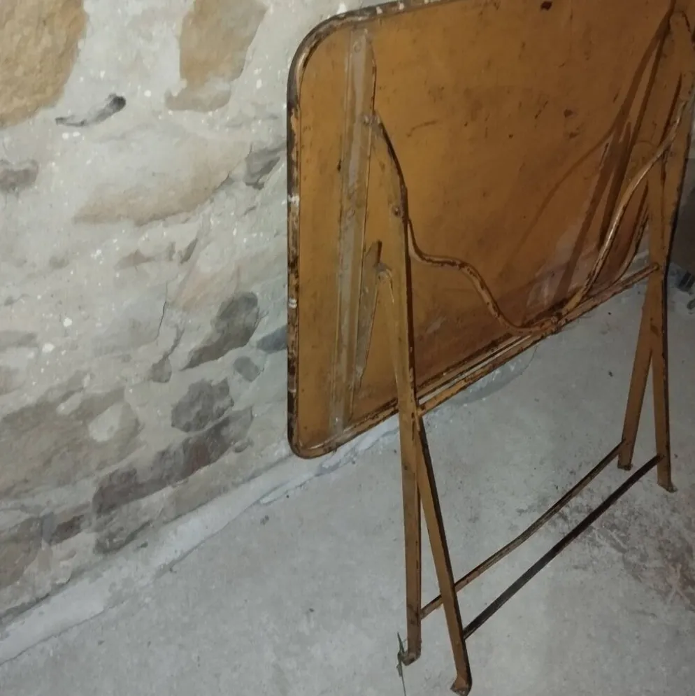 Table pliante fer forgé bistrot jardin