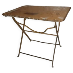 Table pliante fer forgé bistrot jardin