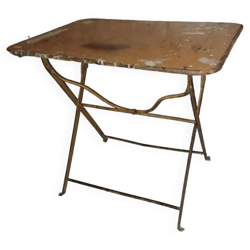 Table pliante fer forgé bistrot jardin