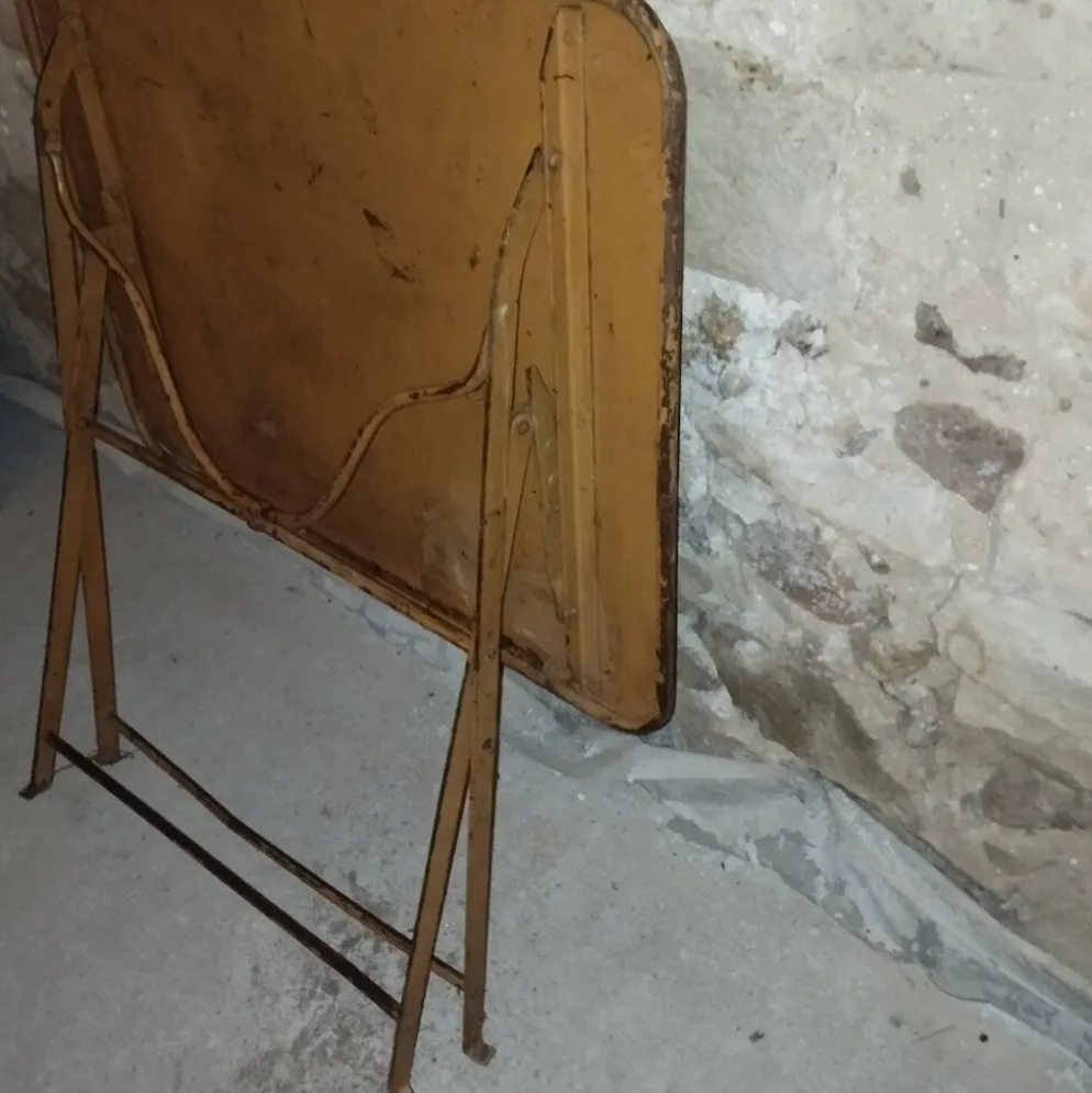 Table pliante fer forgé bistrot jardin