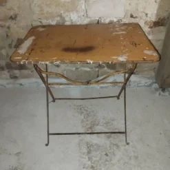 Table pliante fer forgé bistrot jardin