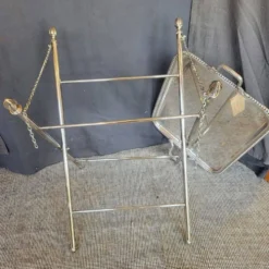 Table pliante métal argenté