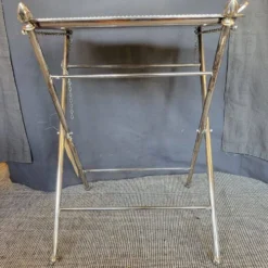 Table pliante métal argenté