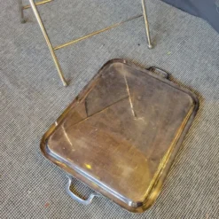 Table pliante métal argenté
