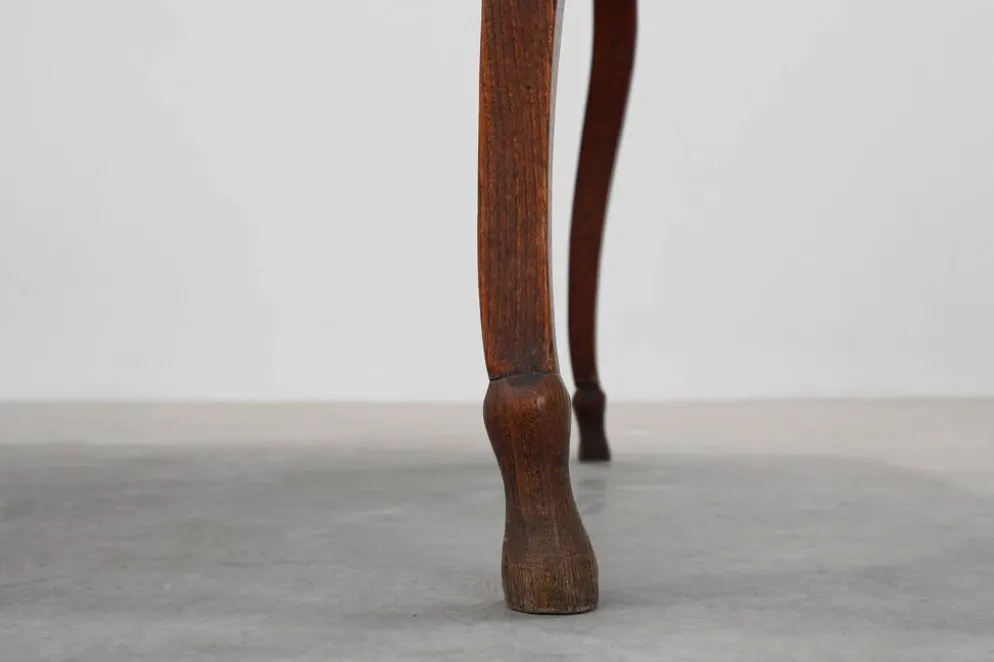Table provençale française en chêne à deux tiroirs, France, XIXe siècle