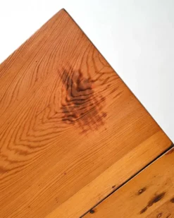 Table à rabats en pin massif scandinave, années 1960