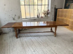 Table repas style drapière noyer 2m5/3m5 1900