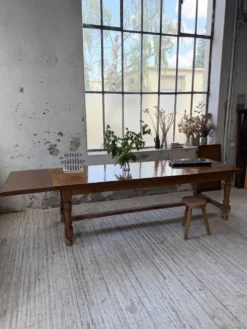 Table repas style drapière noyer 2m5/3m5 1900