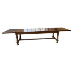 Table repas style drapière noyer 2m5/3m5 1900