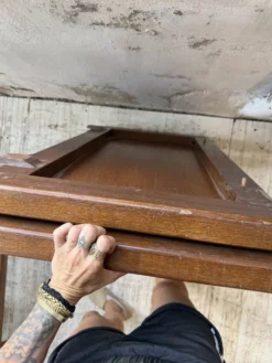 Table repas style drapière noyer 2m5/3m5 1900